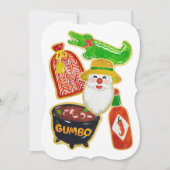 Cajun Christmas Cookies Invitations (Devant)