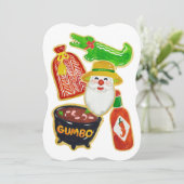 Cajun Christmas Cookies Invitations (Debout devant)