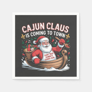 Cajun Clause komt naar de stad Kerstdag Krampus  Servet