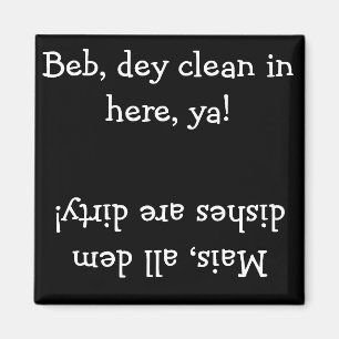 Cajun Clean/Vuile Vaatwasser Magneet