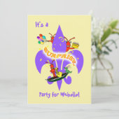 Cajun Crawfish Fleur de Lis Surprise Birthday Kaart (Staand voorkant)