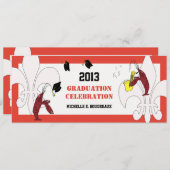 Cajun Crawfish Jazz Graduation Party Kaart (Voorkant / Achterkant)