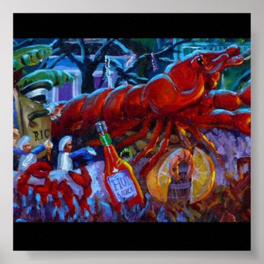 CAJUN CRAWFISH POSTER (Voorkant)