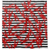 Cajun Crawfish & Stripe Douchegordijn (Voorkant)