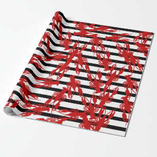 Cajun Crawfish & Stripes Cadeaupapier