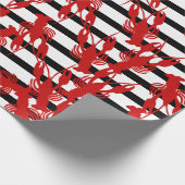 Cajun Crawfish & Stripes Cadeaupapier (Hoek)