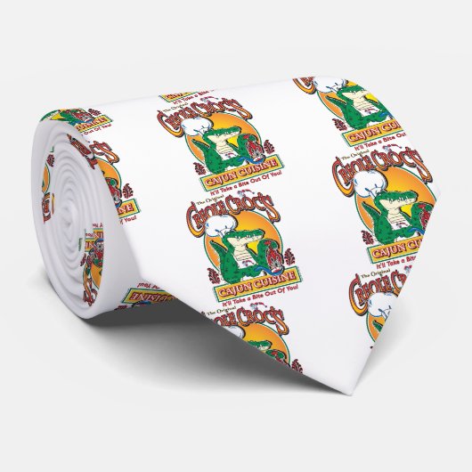 Cajun Crocs Ceole Cuisine Stropdas (Opgerold)