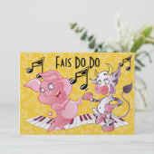 Cajun - Fais Do Do - Feest Kaart (Staand voorkant)