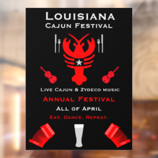 Cajun Festiva Promotion Raamsticker