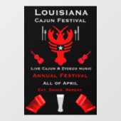 Cajun Festival Promotion Raamsticker (Vel)