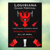 Cajun Festival Promotion Raamsticker (Vel 3)