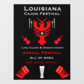 Cajun Festival Promotion Raamsticker (Vel)