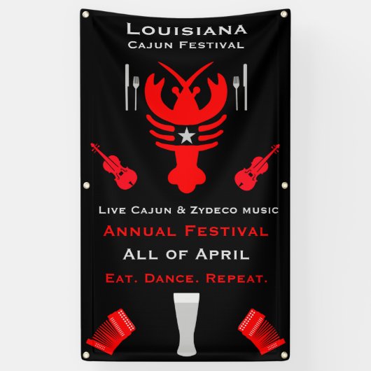 Cajun Festival Promotion Spandoek (Verticaal)