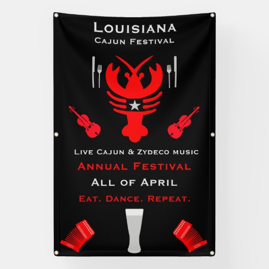 Cajun Festival Promotion Spandoek (Verticaal)