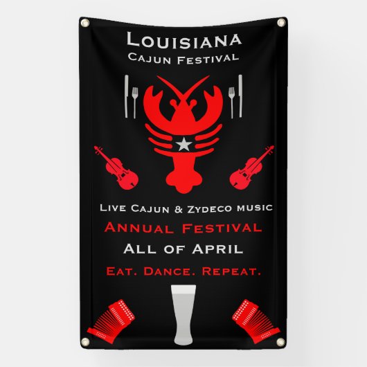 Cajun Festival Promotion Spandoek (Verticaal)