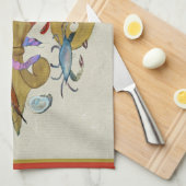 Cajun Fleur de lis keukenhanddoeken van kunst (Quarter Fold)