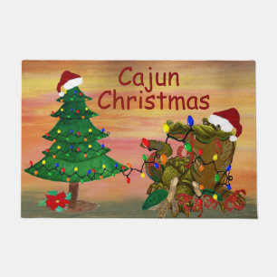 Cajun Kerstmis op de bayou Deurmat