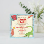 Cajun kreeft Boil Party uitnodiging (Staand voorkant)