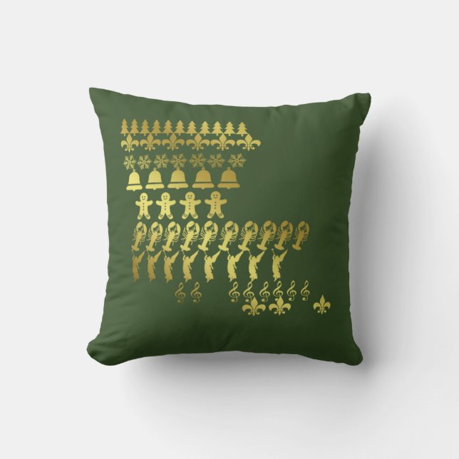 Cajun Louisiana Custom Kerstmis Pillow Kussen (Voorkant)