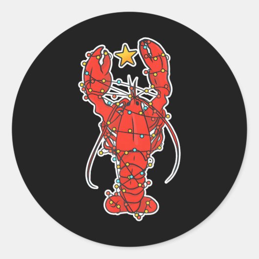 Cajun Louisiana Kerstmis Merry Crabmas X-Mas Ronde Sticker (Voorkant)