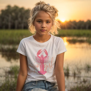 Cajun Meisje Roze en Perzik Roodbaars Zuid-Louisia T-shirt