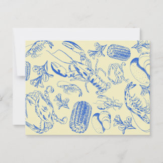 Cajun Seafood Boil – Southern Coastal Food Postcar Briefkaart