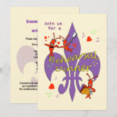 Cajun Thleed Rehearsal Dinner Invitation Kaart (Voorkant / Achterkant)