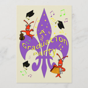 Cajun ThMED Afstuderen Invitation Kaart