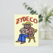 Cajun Zydeco Man Briefkaart (Staand voorkant)