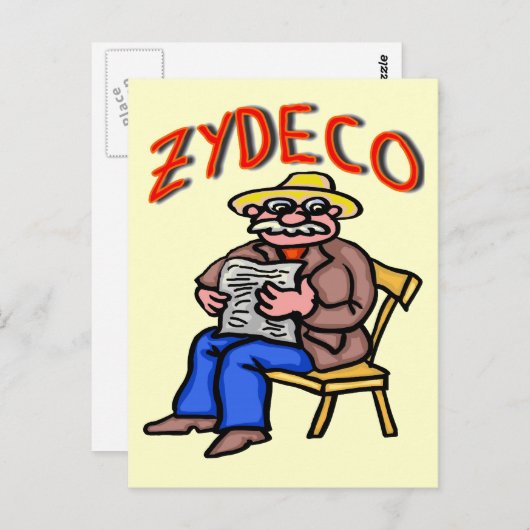 Cajun Zydeco Man Briefkaart (Voorkant / Achterkant)