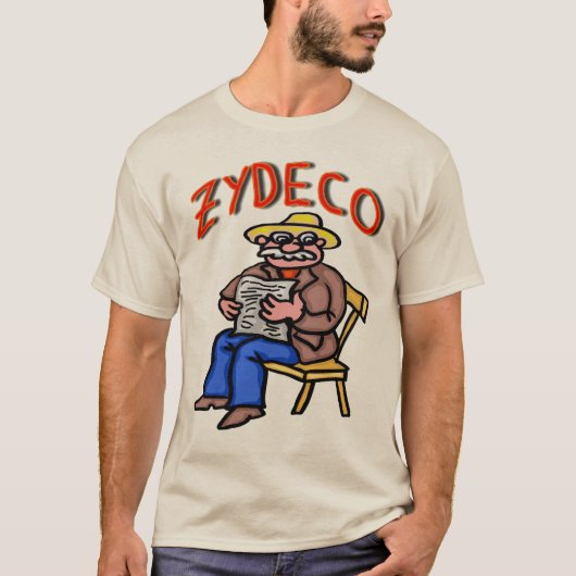 Cajun Zydeco-Man T-shirt (Voorkant)