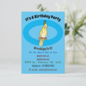 Cakatielvogelafbeelding cartoon kaart (Staand voorkant)