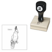 Cakatielvogelafbeelding cartoon 	rubberstempel (Gestempeld)