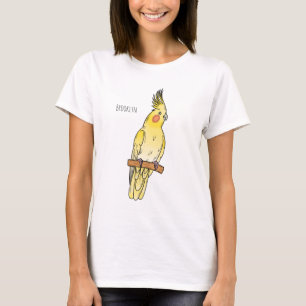 Cakatielvogelafbeelding cartoon t-shirt