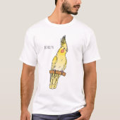 Cakatielvogelafbeelding cartoon t-shirt (Voorkant)