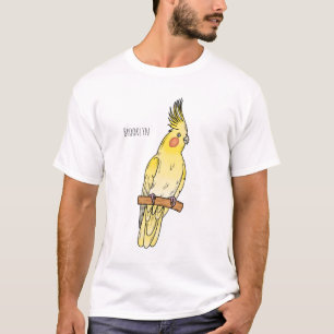 Cakatielvogelafbeelding cartoon t-shirt