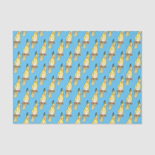 Cakatielvogelafbeelding cartoon tissuepapier (Voorkant)