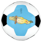 Cakatielvogelafbeelding cartoon voetbal (Gedraaid)