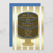 Cake 40th Surprise Anniversaire Invitation (Devant / Derrière)