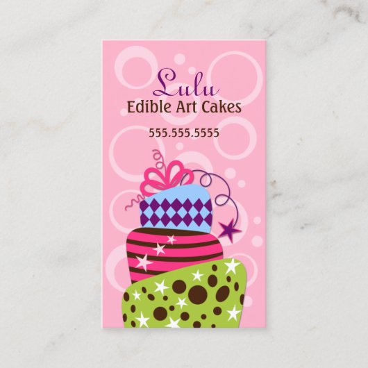 Cake Art Bakery Visitekaartje (Voorkant)