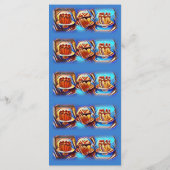 Cake Art Blauw Verjaardagsfeest Menu (Achterkant)