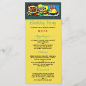 Cake Art Jazz Verjaardagsfeest Menu (Voorkant)