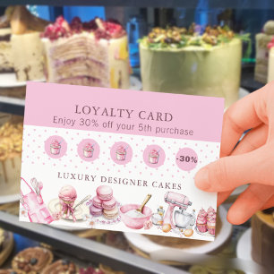 Cake Baker Loyalty Rewards Promotionele QR-code Visitekaartje