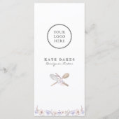 Cake Bakery Chef Waterverf Flat Menu Prijslijst (Voorkant)