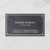 Cake Bakery Cupcake  Whisk Logo Chalkboard Visitekaartje (Achterkant)