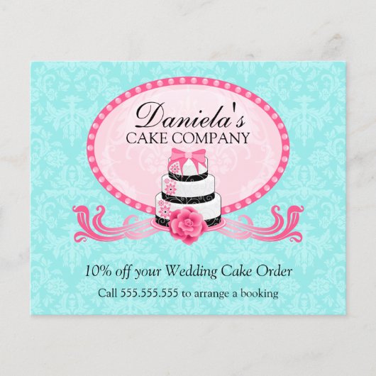 Cake Bakery Discount Voucher Flyer (Voorkant)