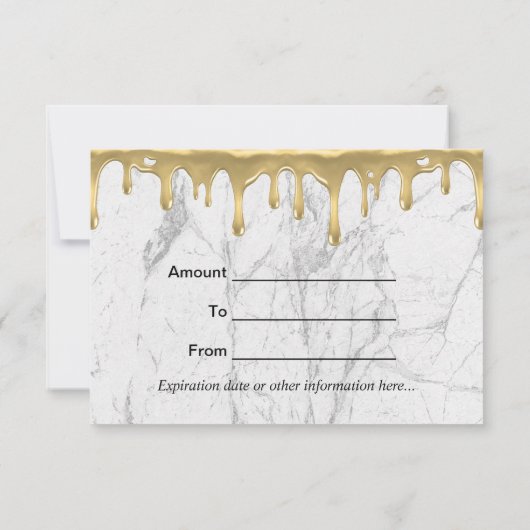 Cake Bakery Gold Drip Pastry Chef Marble (Achterkant)