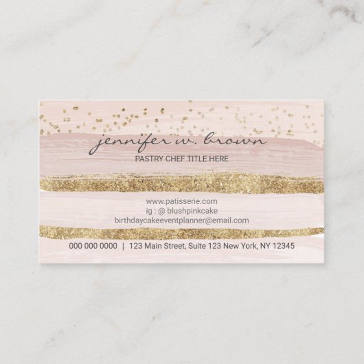 Cake Bakery Pastry Patisserie Visitekaartje (Achterkant)