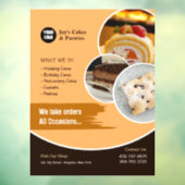 Cake Bakery Shop Window Cling Raamsticker (Vel 3)