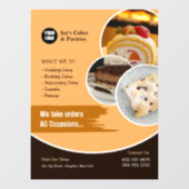 Cake Bakery Shop Window Cling Raamsticker (Vel)